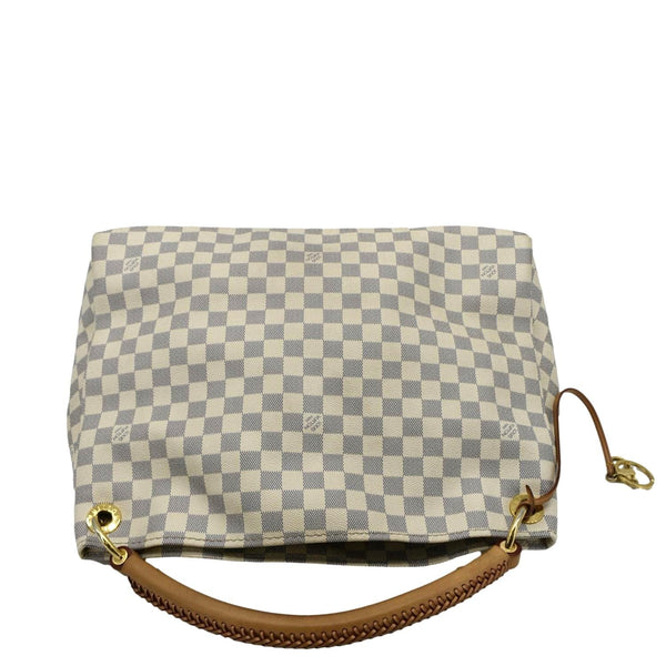 LOUIS VUITTON Artsy MM Damier Azur Hobo Bag White upper look