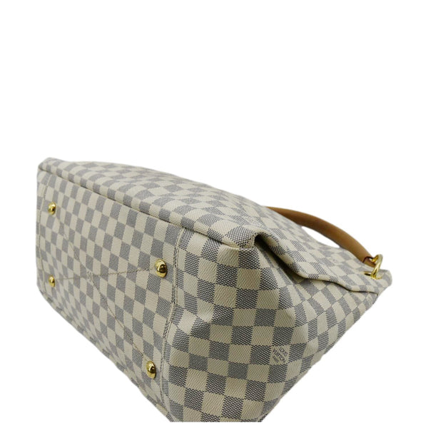 LOUIS VUITTON Artsy MM Damier Azur Hobo Bag White