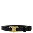 CELINE  Triomphe Leather Belt Black Size 80