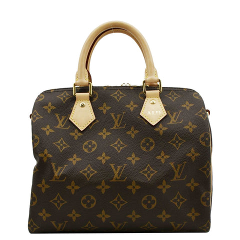 LOUIS VUITTON Speedy 25 Bandouliere Monogram Canvas Shoulder Bag Brown