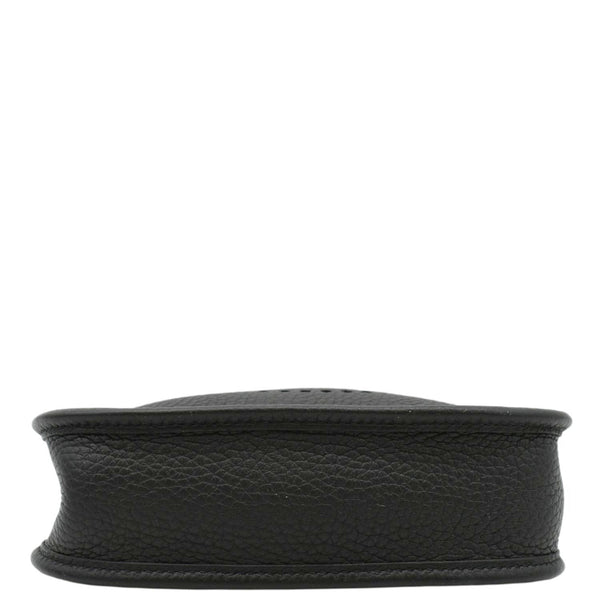 HERMES Evelyne TPM Clemence Leather Crossbody Bag Black