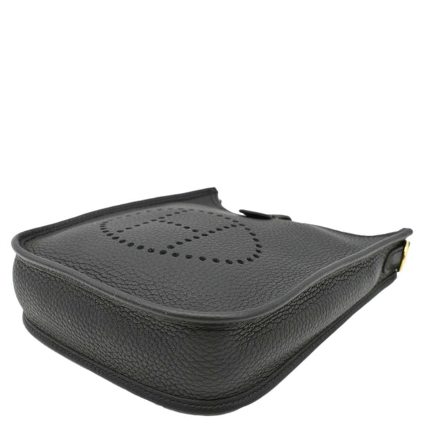 HERMES Evelyne TPM Clemence Leather Crossbody Bag Black