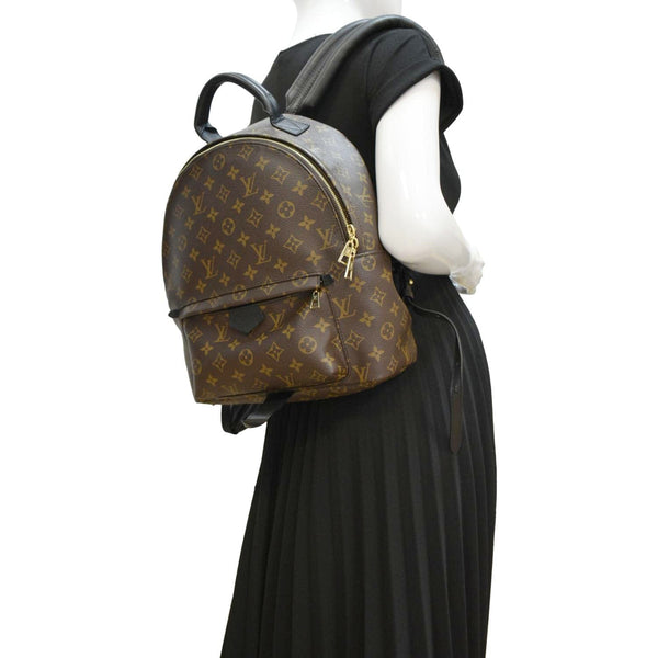 LOUIS VUITTON Palm Springs MM Monogram Canvas Backpack Brown
