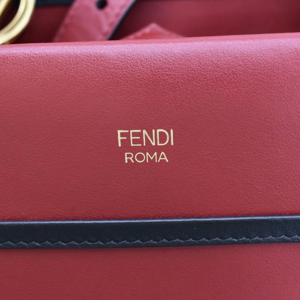 FENDI Runaway Small Leather Tote Bag Red
