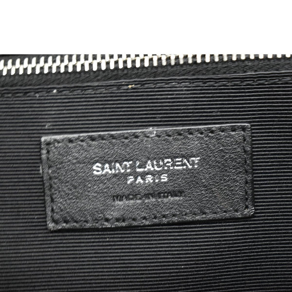 YVES SAINT LAURENT Large Envelope Mix Matelasse Leather Chain Shoulder Bag Black