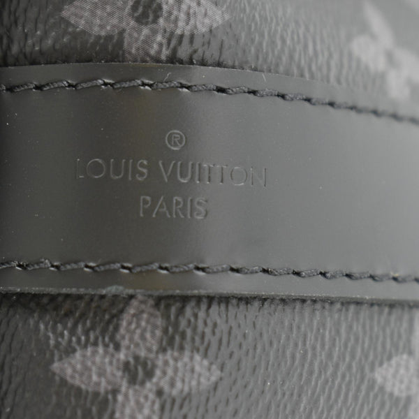 LOUIS VUITTON Keepall 55 Bandouliere Monogram Eclipse Travel Bag Black