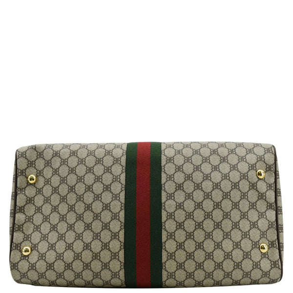 GUCCI X BALENCIAGA Ophidia Carry-On Supreme BB Web Duffle Bag Beige 680124