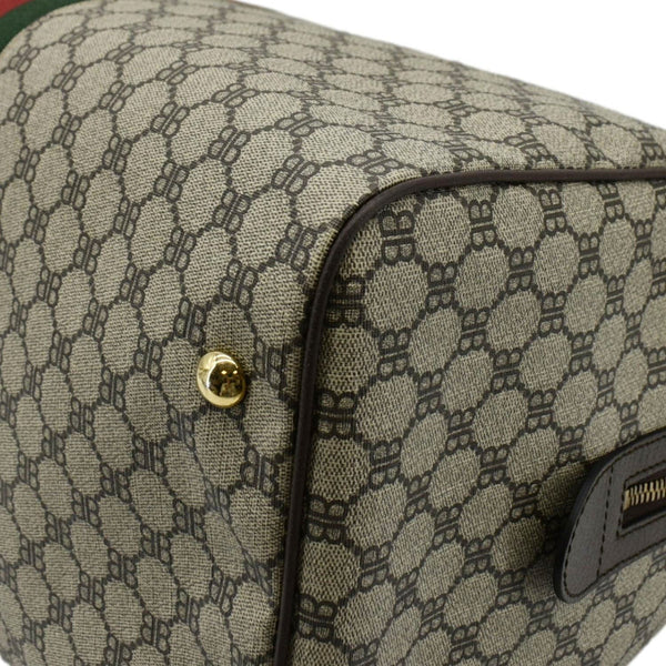 GUCCI X BALENCIAGA Ophidia Carry-On Supreme BB Web Duffle Bag Beige 680124