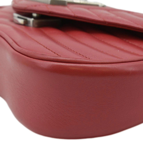 LOUIS VUITTON New Wave Chain MM Leather Shoulder Bag Red