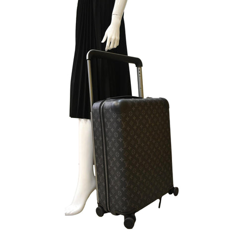 LOUIS VUITTON Horizon 55 Monogram Eclipse Canvas Rolling Suitcase Black