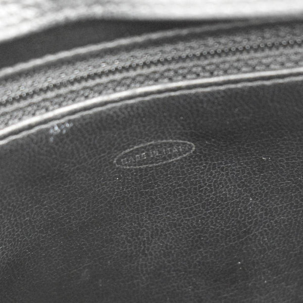 CHANEL Vintage CC Lambskin Leather Chain Shopping Tote Bag Black