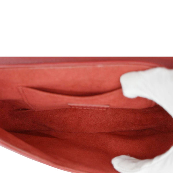 LOUIS VUITTON New Wave Chain MM Leather Shoulder Bag Red