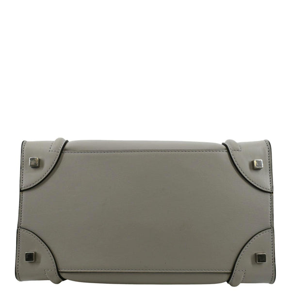 CELINE Luggage Smooth Leather Tote Bag Gray