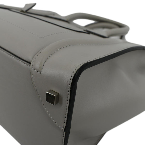 CELINE Luggage Smooth Leather Tote Bag Gray