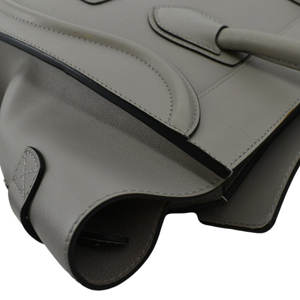 CELINE Luggage Smooth Leather Tote Bag Gray