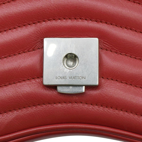 LOUIS VUITTON New Wave Chain MM Leather Shoulder Bag Red