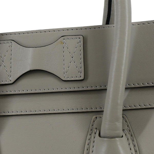 CELINE Luggage Smooth Leather Tote Bag Gray