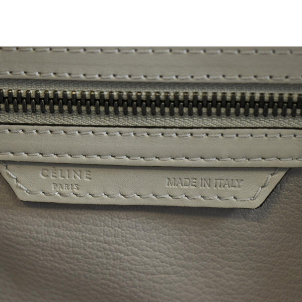 CELINE Luggage Smooth Leather Tote Bag Gray