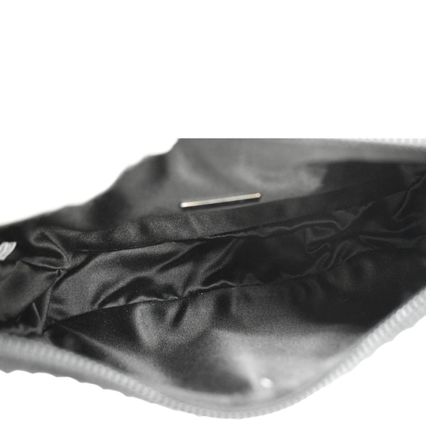 PRADA Mini Re-Edition 2000 Crystal Embellished Satin Tote Bag Black