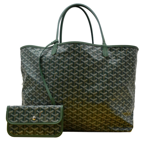 GOYARD Saint Louis GM Canvas Tote Bag Green