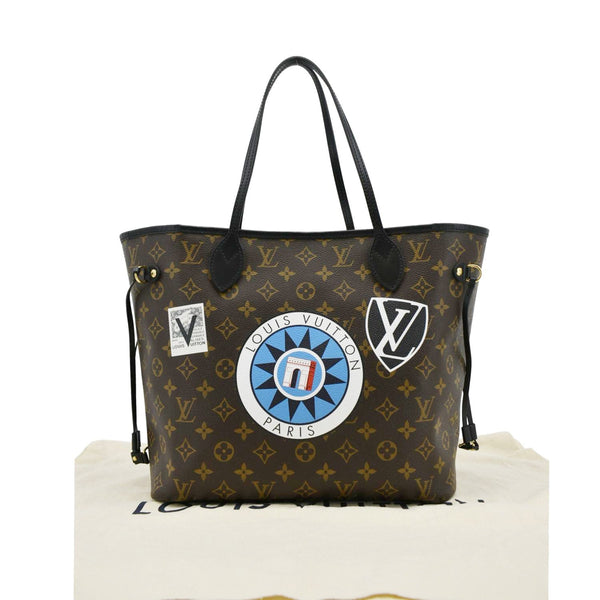 LOUIS VUITTON Neverfull My LV World Tour Monogram Canvas Tote Bag Brown