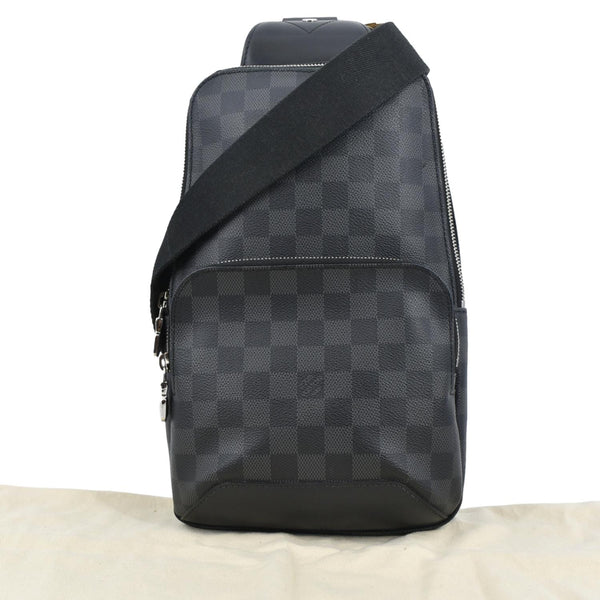 LOUIS VUITTON Avenue Sling Damier Graphite Backpack Bag Black