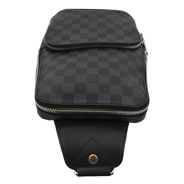 LOUIS VUITTON Avenue Sling Damier Graphite Backpack Bag Black