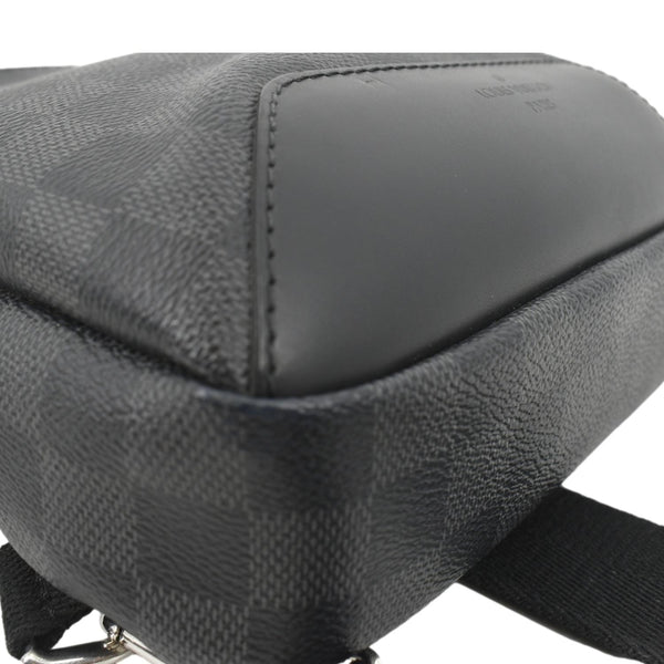 LOUIS VUITTON Avenue Sling Damier Graphite Backpack Bag Black
