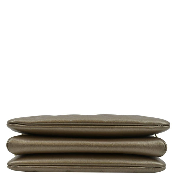 LOUIS VUITTON Coussin BB Monogram Embossed Leather Shoulder Bag Gold