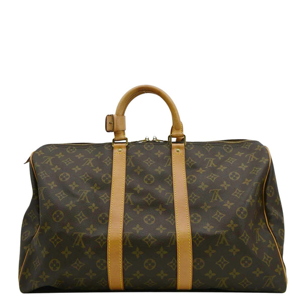 LOUIS VUITTON Keepall 45 Monogram Canvas Travel Bag Brown