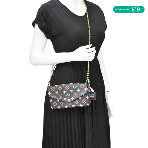LOUIS VUITTON Pochette Felicie Game On Canvas Crossbody Bag Multicolor