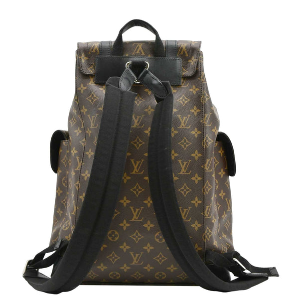 LOUIS VUITTON Christopher MM Monogram Macassar Canvas Backpack Bag Brown