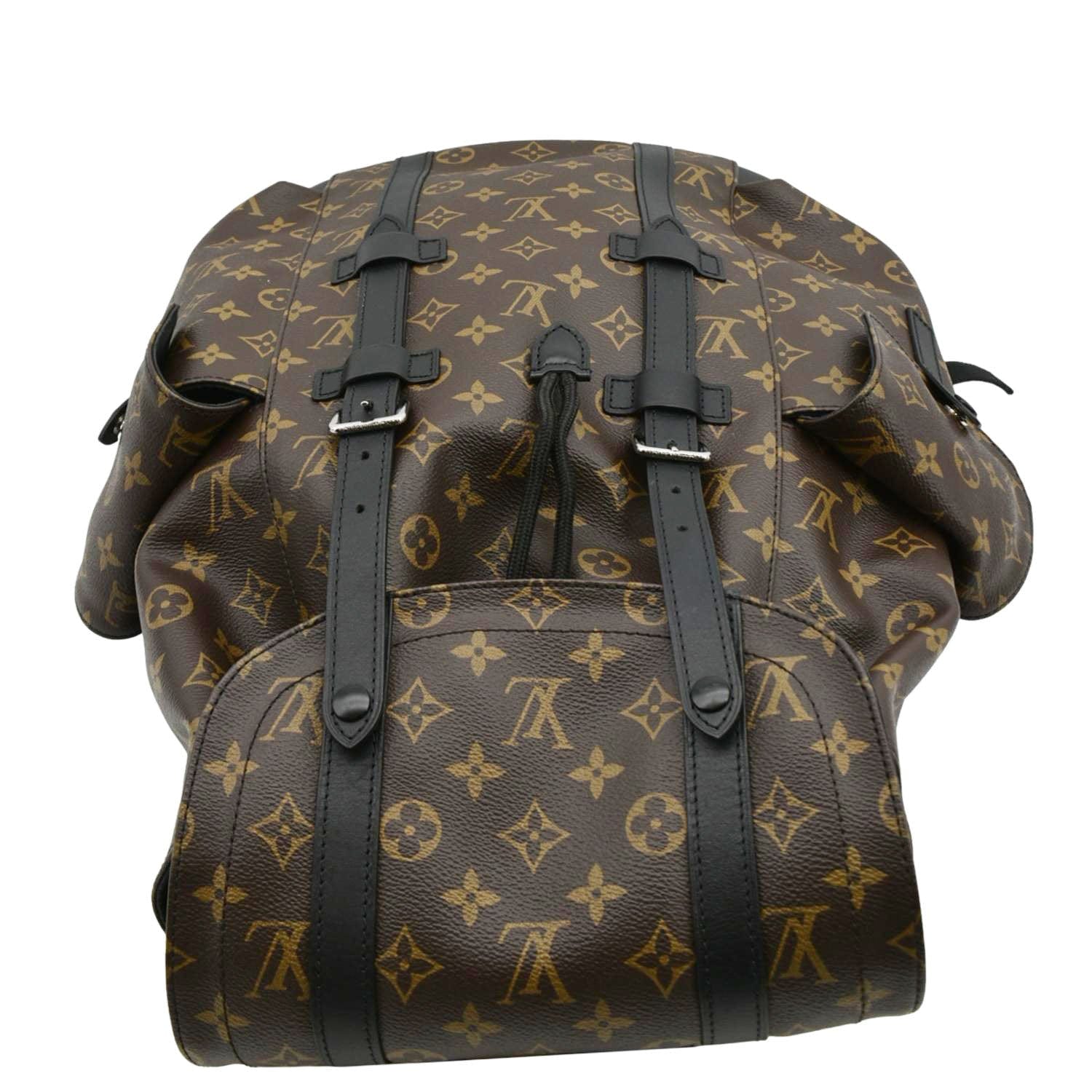 LOUIS VUITTON Christopher MM Monogram Macassar Canvas Backpack Bag Bro