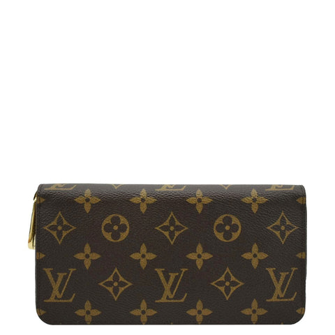 LOUIS VUITTON Zip Around Monogram Canvas Wallet Rose Ballerine