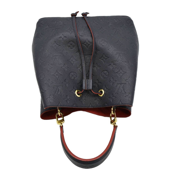 LOUIS VUITTON NeoNoe Monogram Empreinte Leather Shoulder Bag Navy Blue