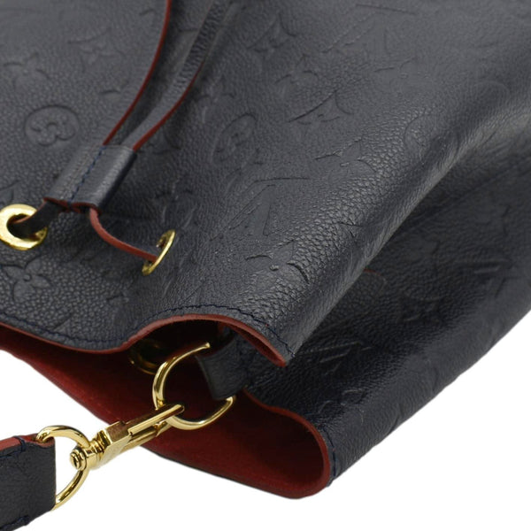 LOUIS VUITTON NeoNoe Monogram Empreinte Leather Shoulder Bag Navy Blue