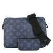 LOUIS VUITTON Trio Monogram Shadow Messenger Bag Blue