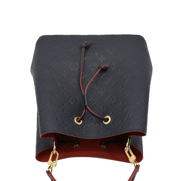 LOUIS VUITTON NeoNoe Monogram Empreinte Leather Shoulder Bag Navy Blue
