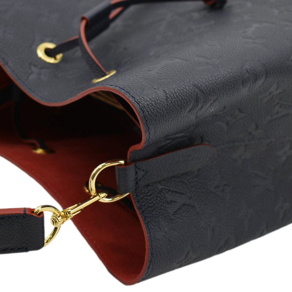 LOUIS VUITTON NeoNoe Monogram Empreinte Leather Shoulder Bag Navy Blue
