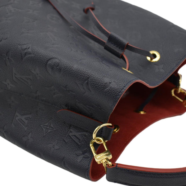 LOUIS VUITTON NeoNoe Monogram Empreinte Leather Shoulder Bag Navy Blue