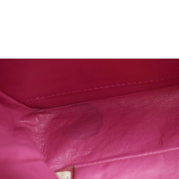 CHANEL Classic Medium Double Flap Patent Leather Shoulder Bag Red