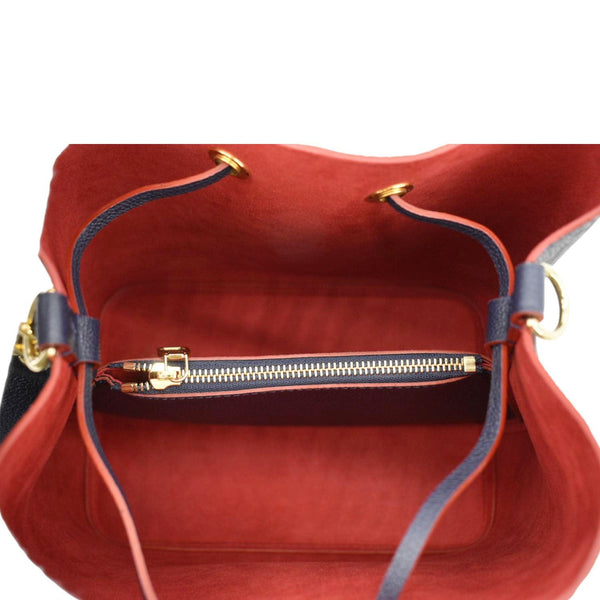 LOUIS VUITTON NeoNoe Monogram Empreinte Leather Shoulder Bag Navy Blue