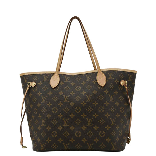 LOUIS VUITTON Neverfull MM Tote Bag Brown  front side