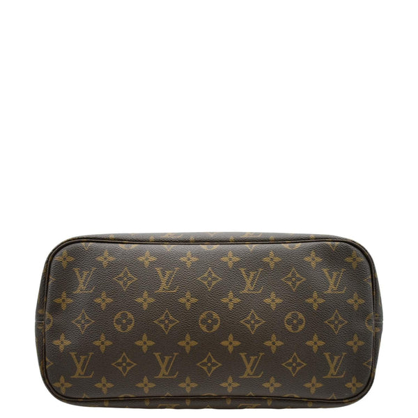 LOUIS VUITTON Neverfull MM Monogram Canvas Tote Bag Brown