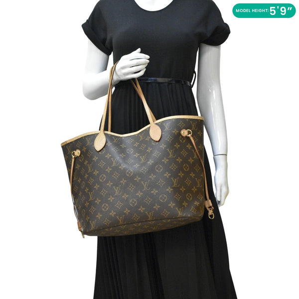 LOUIS VUITTON Neverfull MM Tote Bag Brown  dummmy look