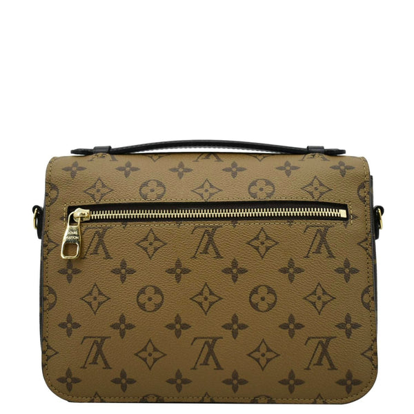 LOUIS VUITTON Metis Pochette Reverse Monogram Canvas Crossbody Bag Brown