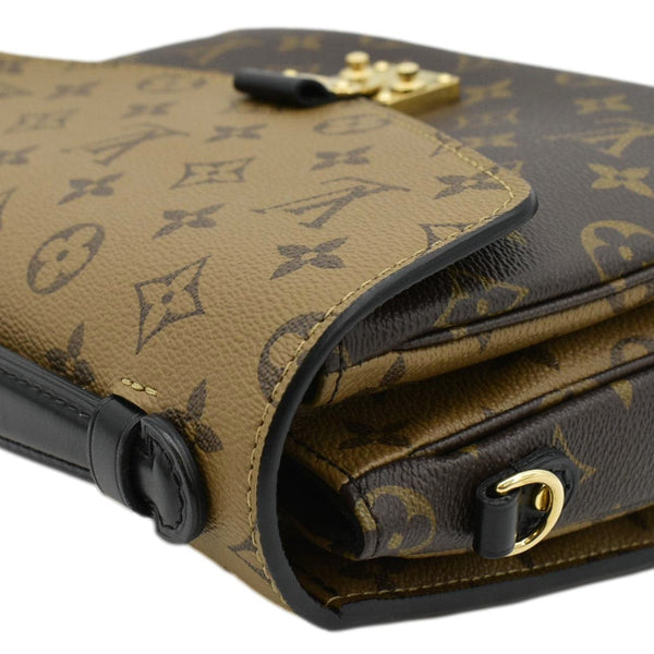 LOUIS VUITTON Metis Pochette Reverse Monogram Canvas Crossbody Bag Brown