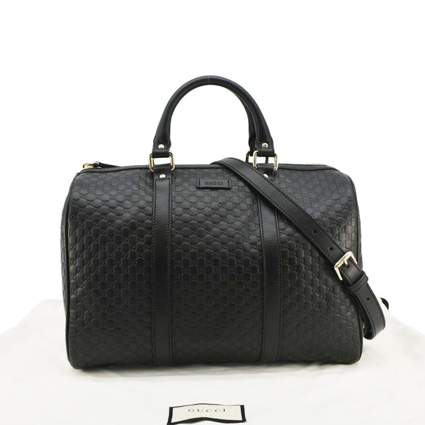 GUCCI  GG Microguccissima Boston Travel Bag Black 449646