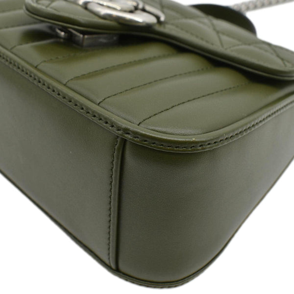 GUCCI GG Marmont Mini Top Handle Crossbody Bag Olive 583571