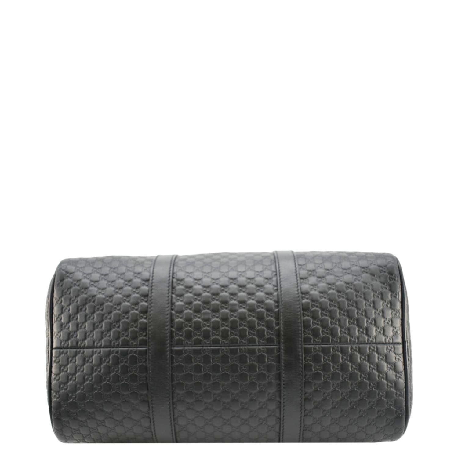 gucci travel toiletry bag GUCCI GG Microguccissima Boston Travel Bag Black 449646